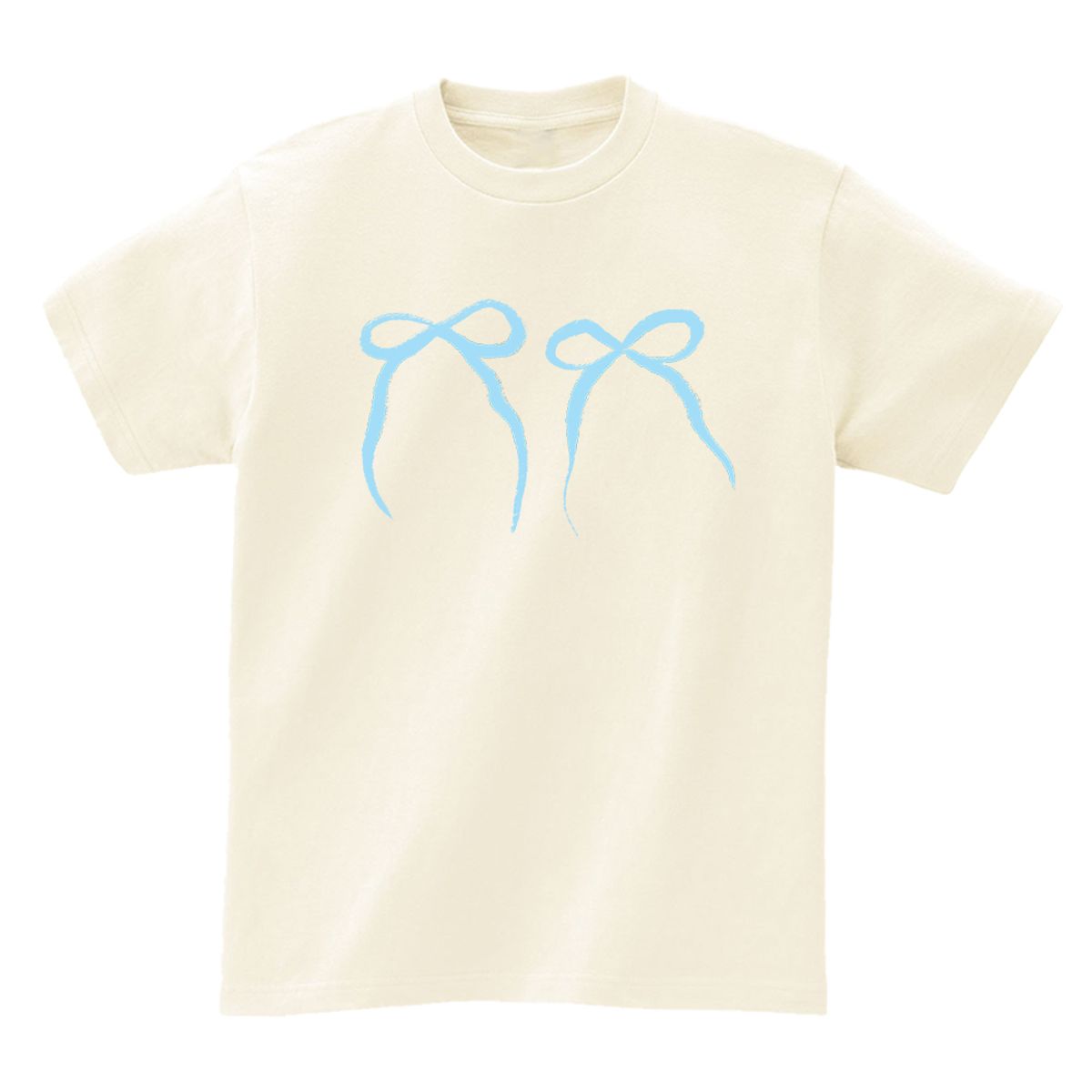 어썸어스(AWESOMEUS) Two blue ribbons T-SHIRTS_4COLOR