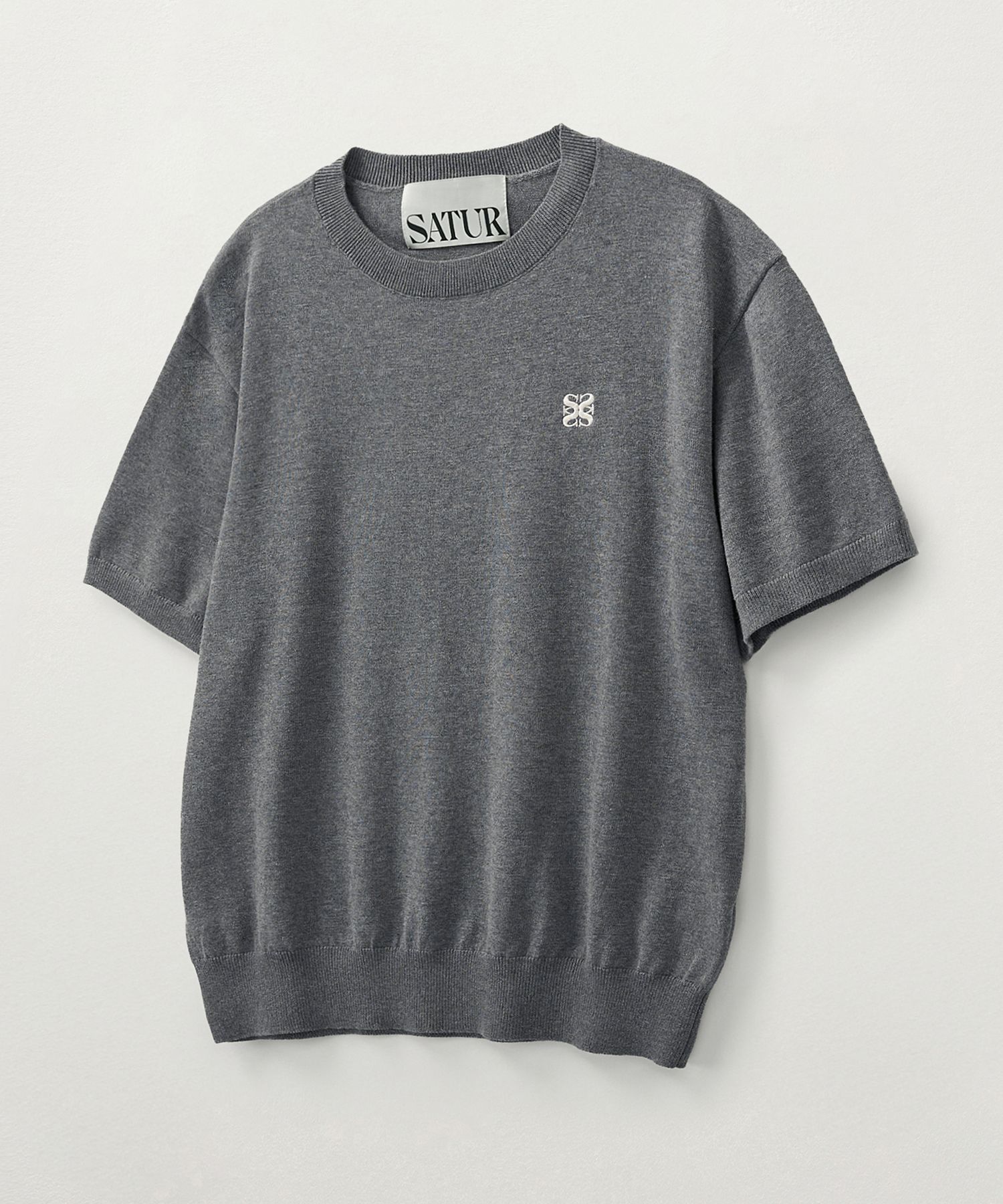 Tシャツ・カットソー SATUR Classic Crew Neck Half Knit Cream SA252MKT03CR MUSINSA | SATUR Classic Crew Neck Half Knit Melange Grey