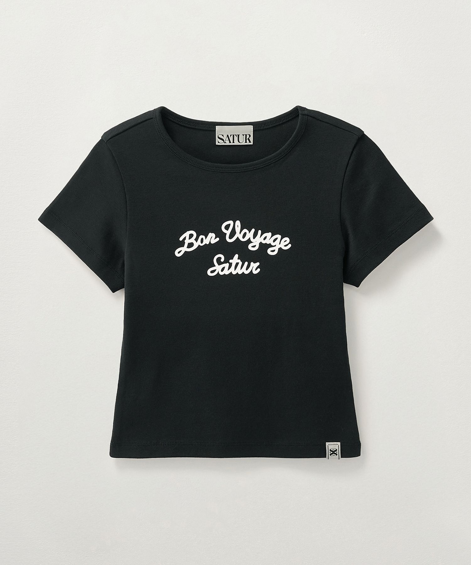 Tシャツ・カットソー SATUR W Bon Voyage Slim Fit Crop T-Shirt Cream SA252WTS35CRM MUSINSA | SATUR (W) Bon Voyage Slim Fit Crop T-Shirt White