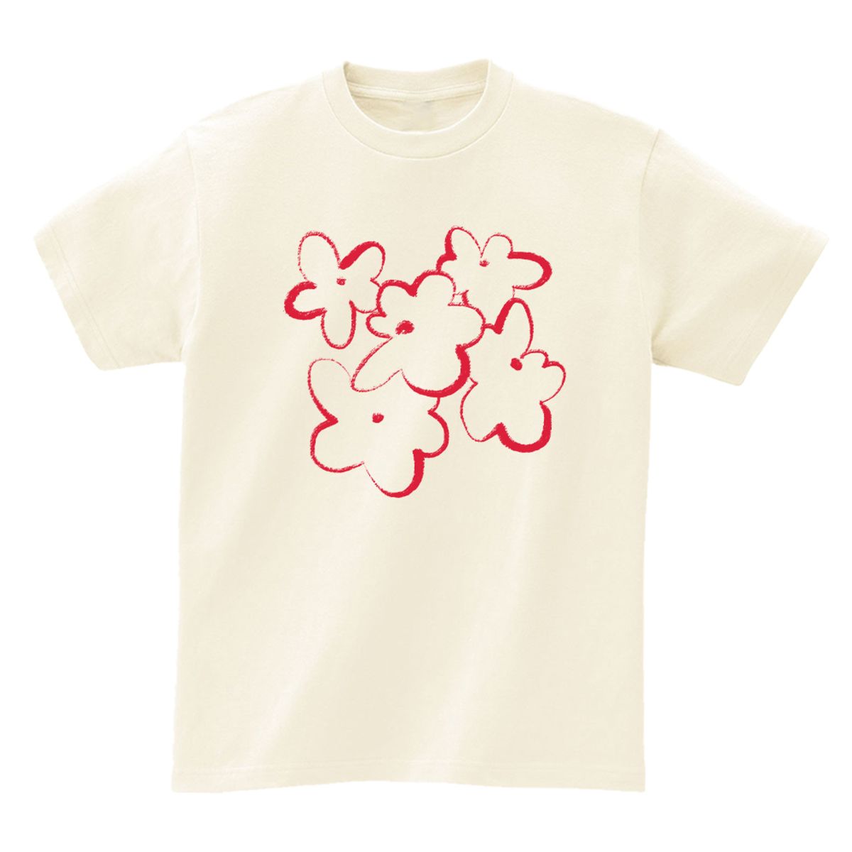 어썸어스(AWESOMEUS) Red flowers T-SHIRTS_4COLOR