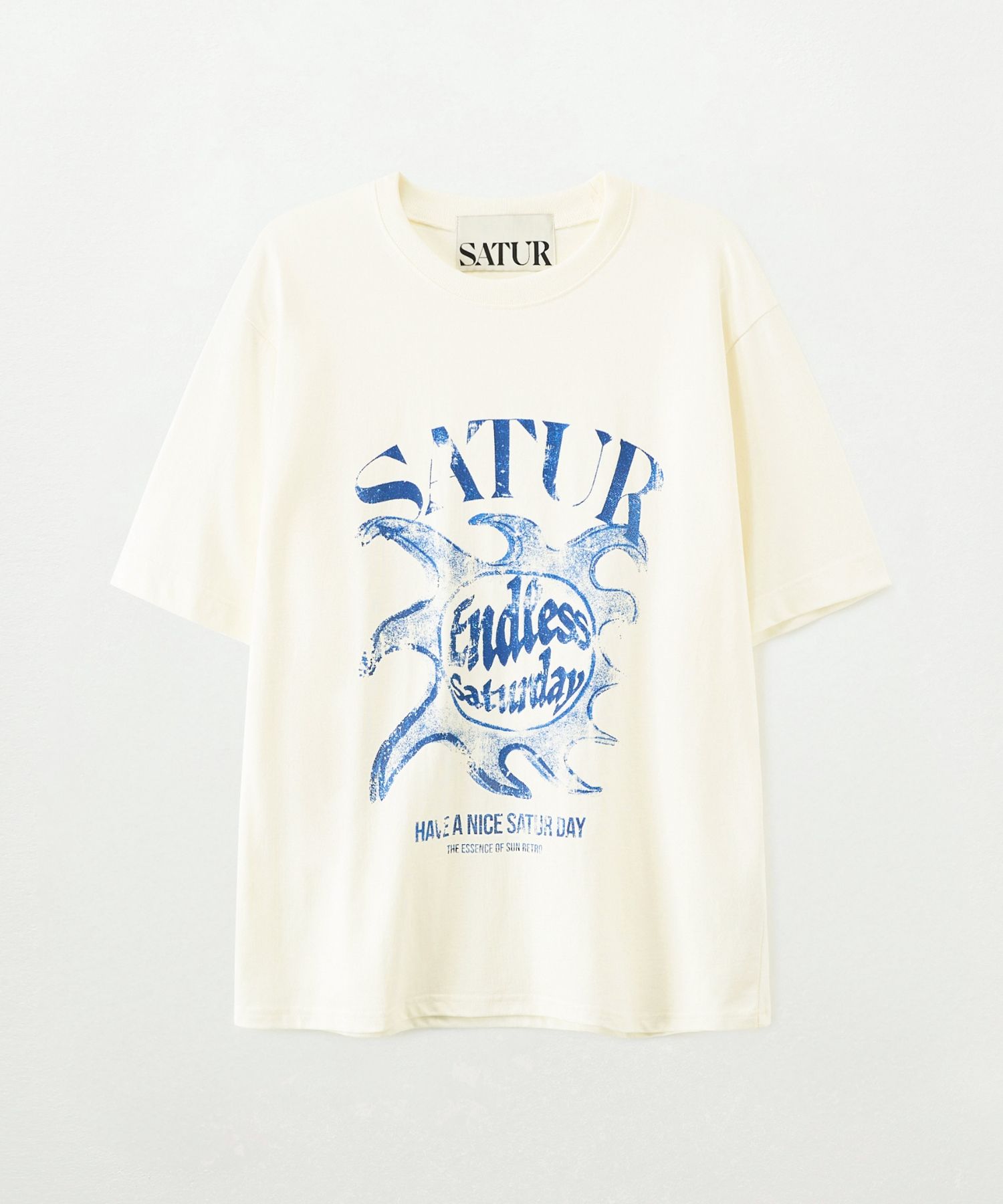 MUSINSA公式 | SATUR サンレトログラフィック半袖Tシャツアートブルー