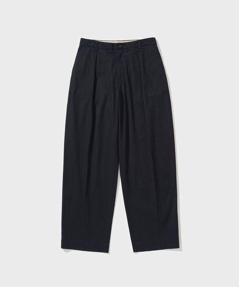 FLANDERS ONE PLEATS PANTS (NAVY)