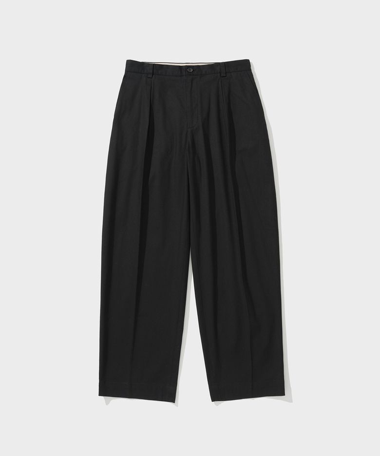 FLANDERS ONE PLEATS PANTS (BLACK)