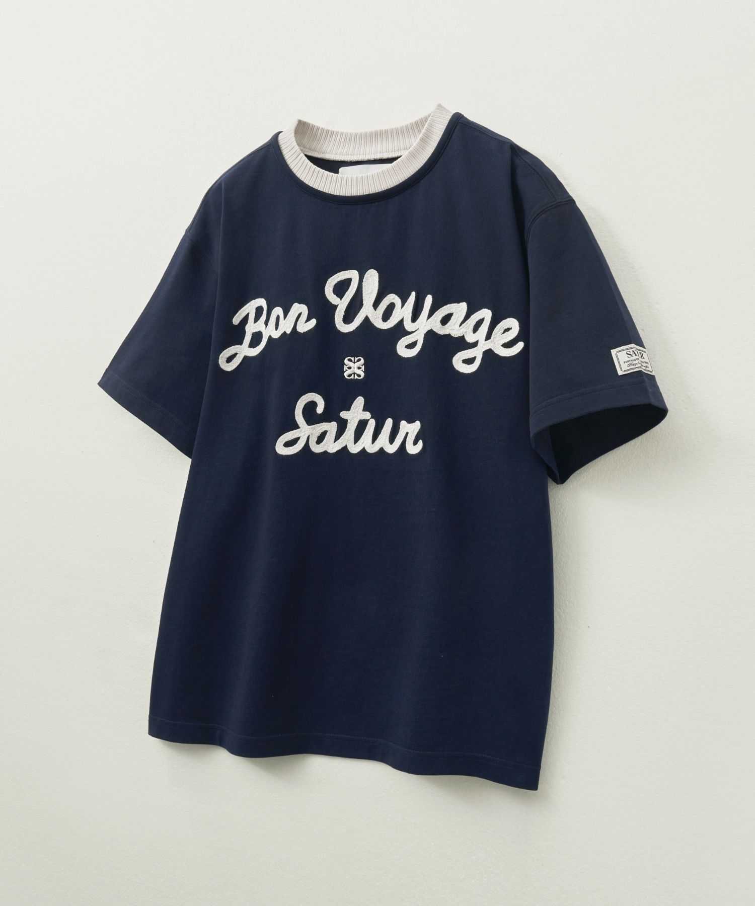 ★SATUR★ Setter Logo Embroidered Voyage Short Sleeve T-Shir MUSINSA | SATUR Setter Logo Embroidered Voyage Short Sleeve