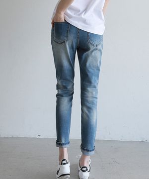 슬림 배기 청바지