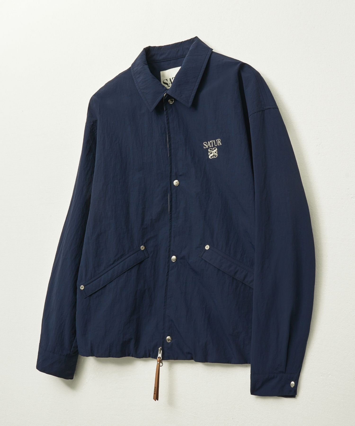 ★SATUR★ W Theo Nylon Coach Jacket Navy Navy Nylon Coaches Jacket MUSINSA SATUR Theo Nylon Coach
