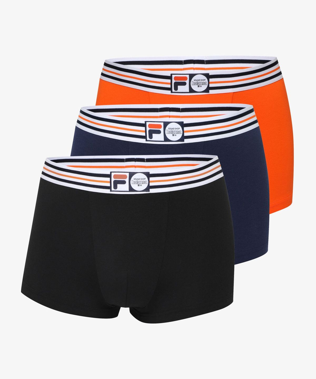 휠라언더웨어(FILA UNDERWEAR) [FILA UNDERWEAR X BALANSA] 드로즈 3팩(FI4DRH1141MBLK)