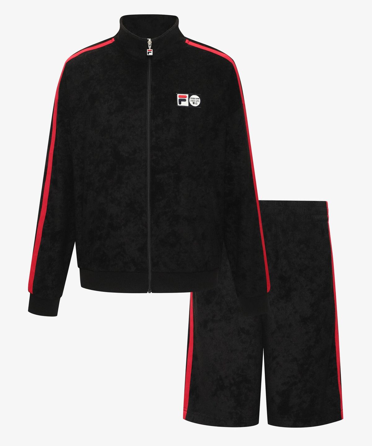 휠라언더웨어(FILA UNDERWEAR) [FILA UNDERWEAR X BALANSA] 테리 셋업(FI4EWH1148MBLK)