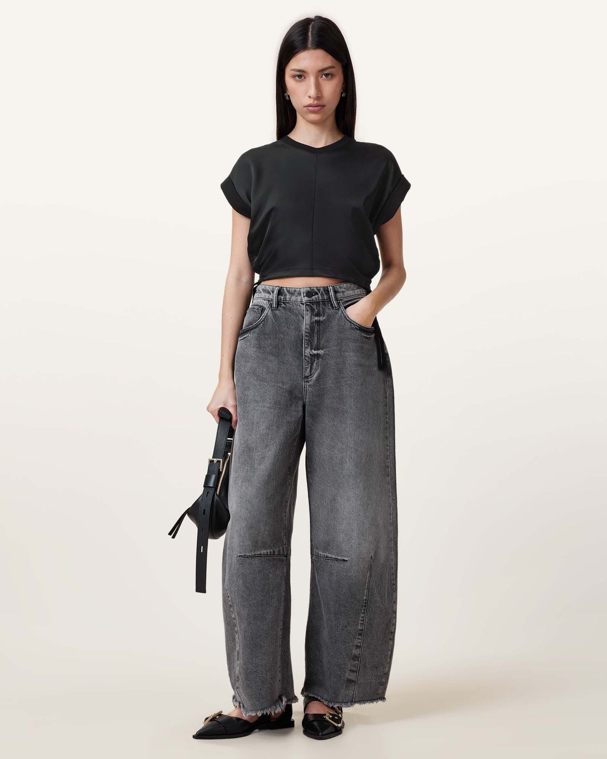 올세인츠(ALLSAINTS) 미라 새틴 티 W054JC-5