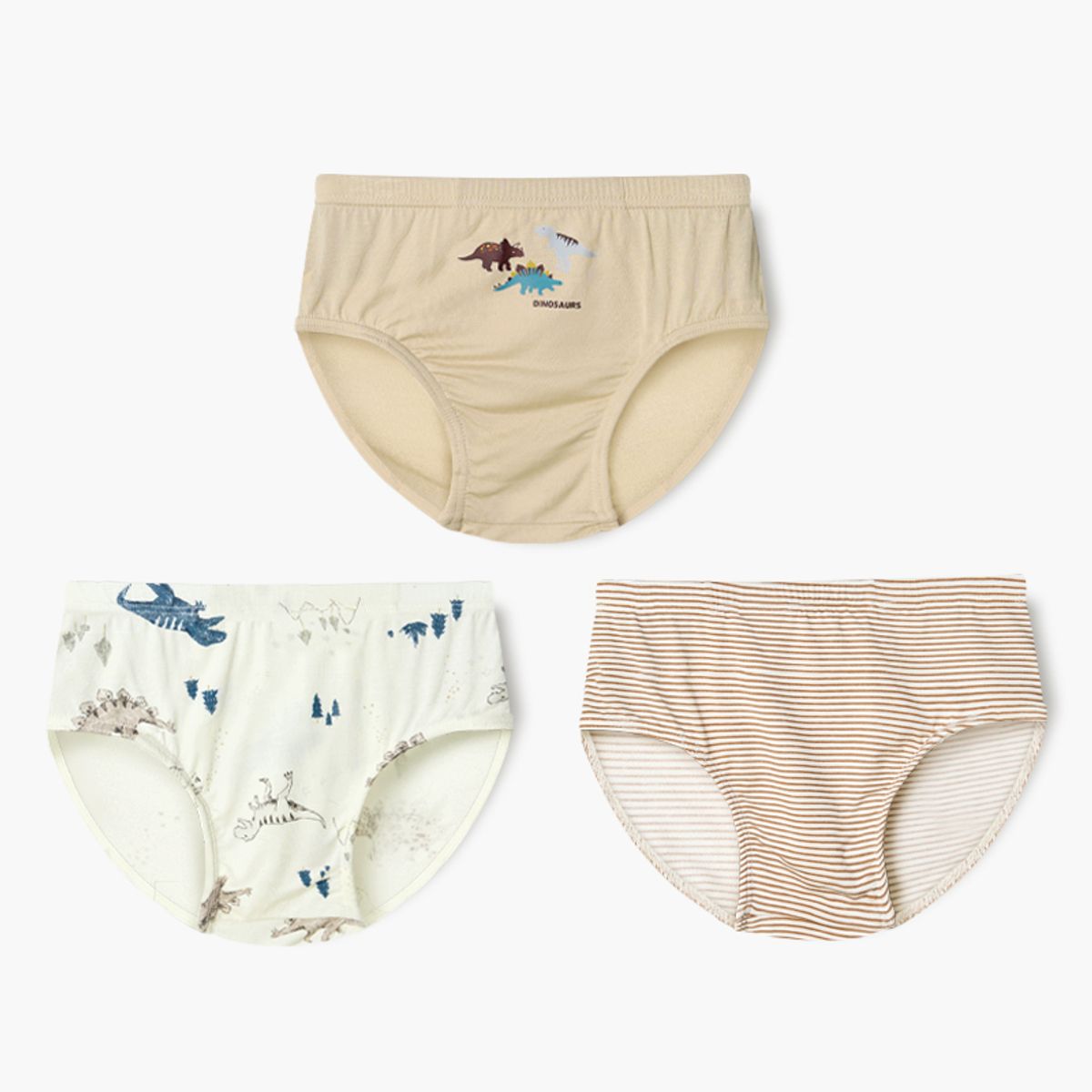 유니프랜드(UNIFRIEND) 2025남아동 쥬라기파크 모달 삼각팬티 3종 PACK