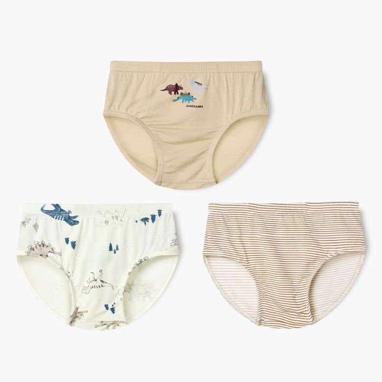 2025남아동 쥬라기파크 모달 삼각팬티 3종 PACK