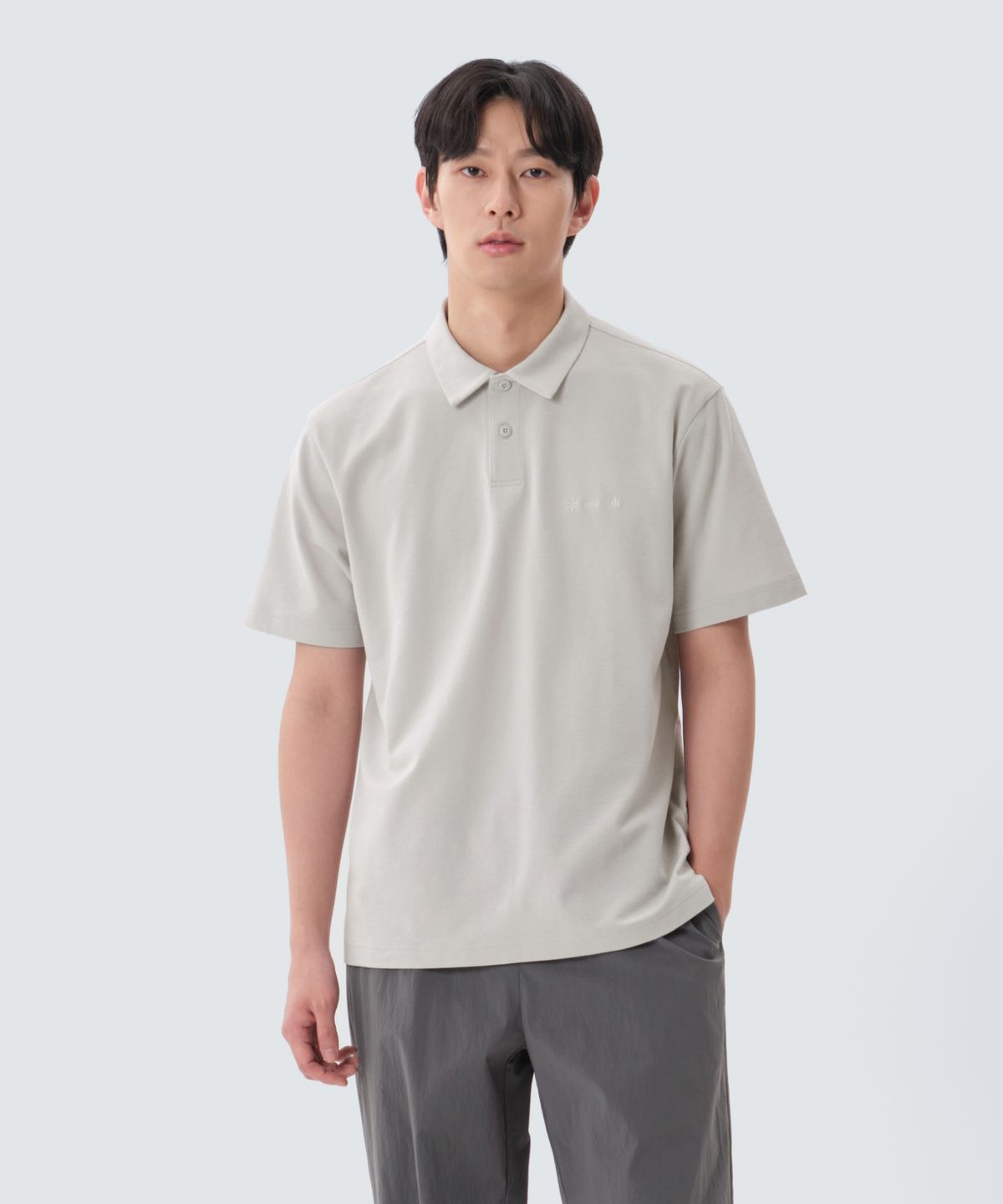 스노우피크 어패럴(SNOWPEAK APPAREL) 소로나 반팔 폴로 티셔츠 (S25MMFPS04) Ice Gray