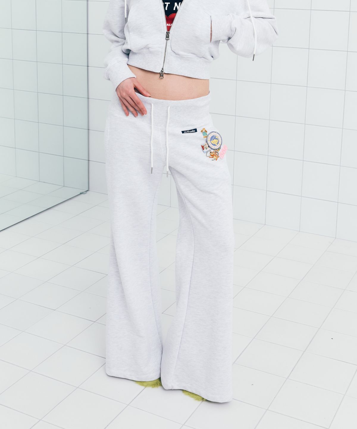 에즈이프 캘리(ASIF CALIE) CALIE HEART PANTS WHITEMELANGE