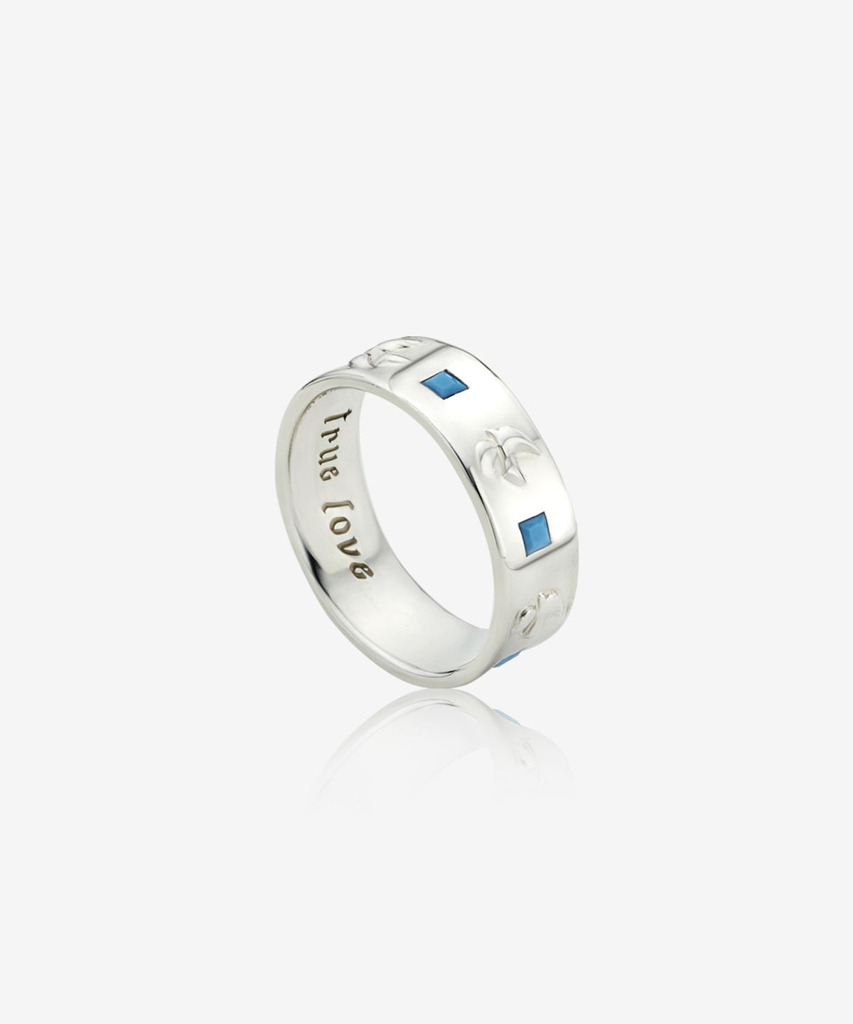 영리영리(YLYL) Fede square ring, TURQUOISE (Gloss finish)