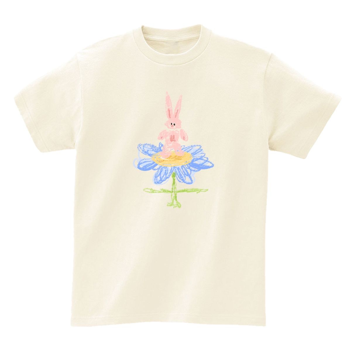 어썸어스(AWESOMEUS) Rabbit on a flower T-SHIRTS_4COLOR