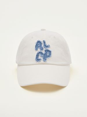 [남녀공용] ALCP 아플리케 워시드 볼캡 (크림)