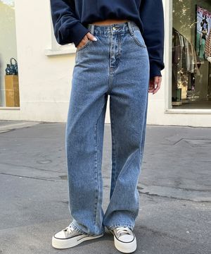 하이웨스트 세미와이드 청바지