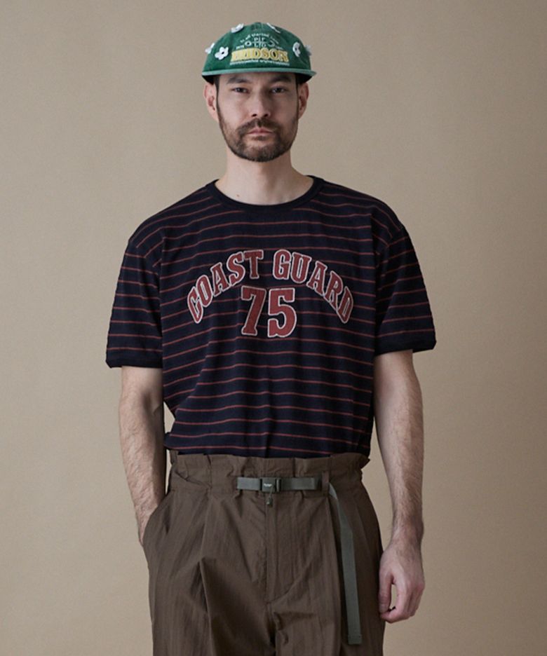 [TRAILWEAR] 인디고 스트라이프 링거 티셔츠 레드_FR2KT82U