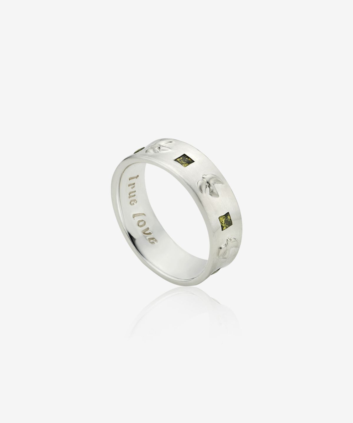영리영리(YLYL) Fede square ring, MOSS (Satin finish)