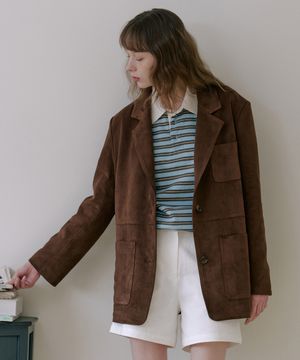 신세틱 스웨이드 데일리 자켓 [브라운]
