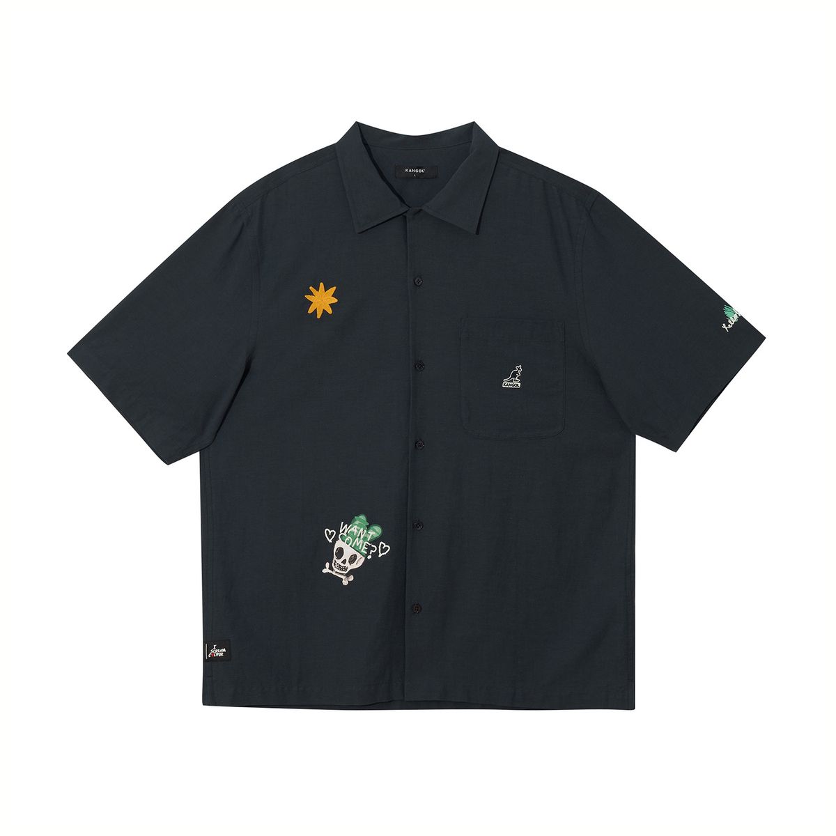 캉골(KANGOL) iscream 캉골 포켓 셔츠 7064 인디고