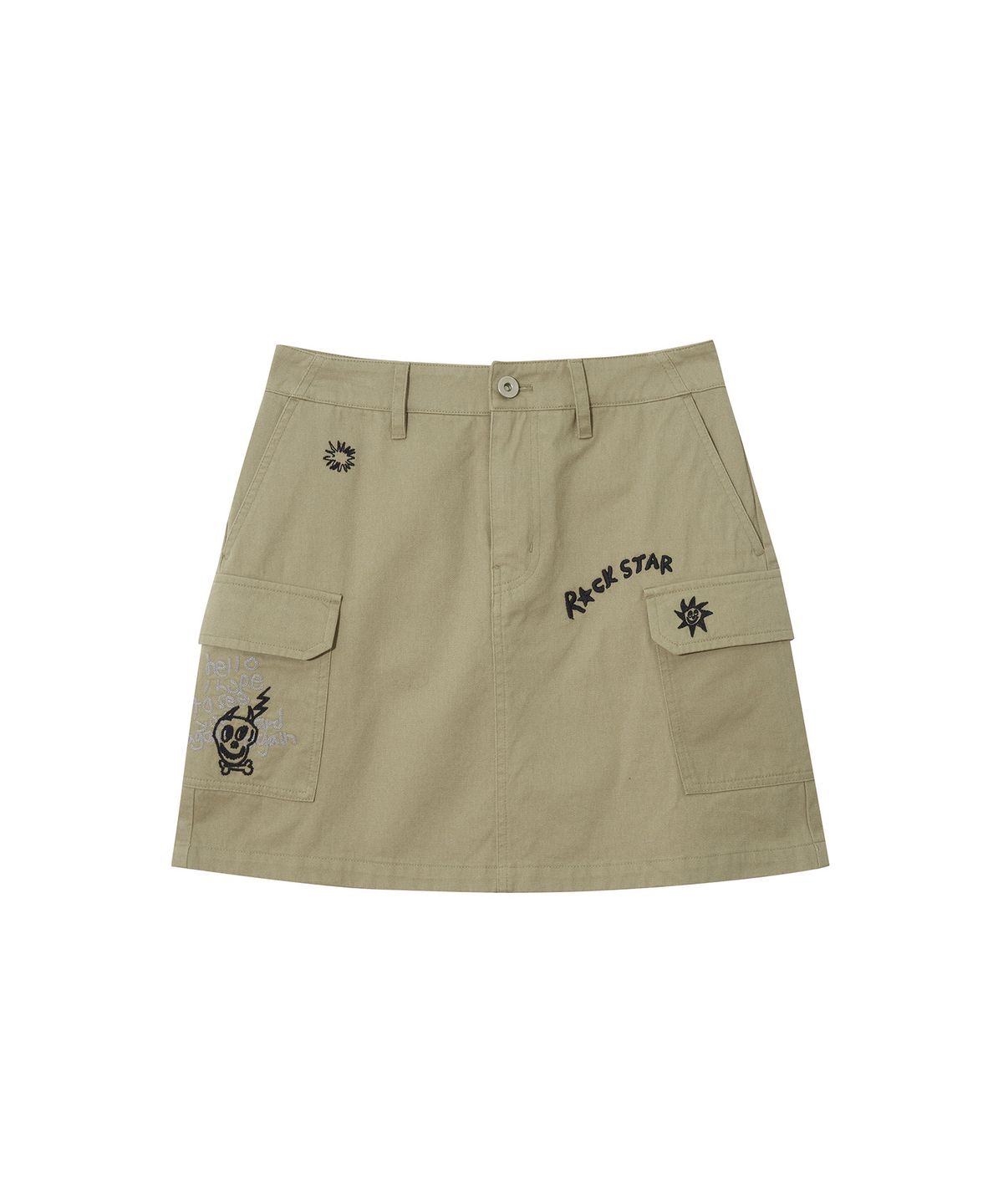 캉골(KANGOL) iscream 카고 스커트 8118 베이지