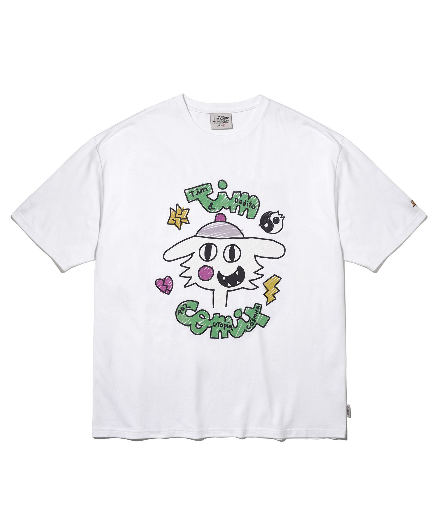 [TIMCOMIX] DADITO DRAWING SHORT SLEEVE★Tシャツ MUSINSA | TIMCOMIX Dadito Drawing Short Sleeve_White