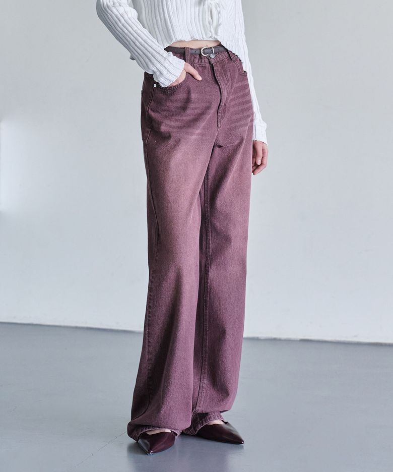 Signature Semi Flared Jeans DCWPT002Wine