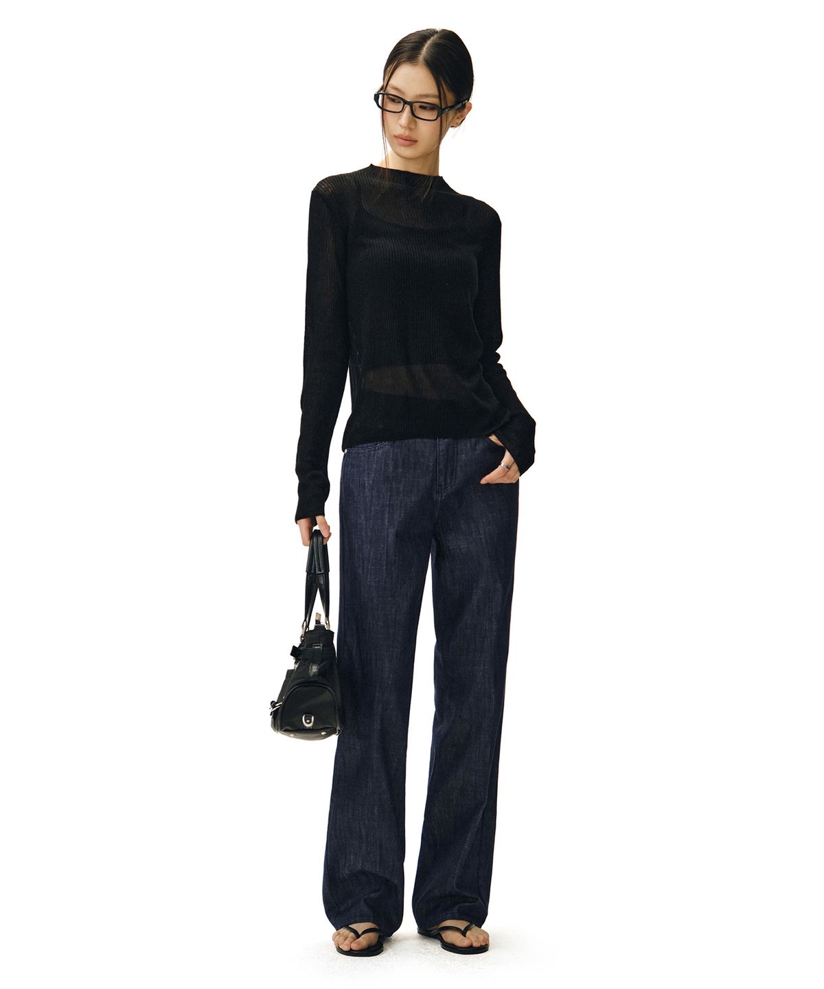 데케트 우먼(DECET WOMEN) [린넨라이크]Signature Straight Jeans DCWPT001CPIndigo