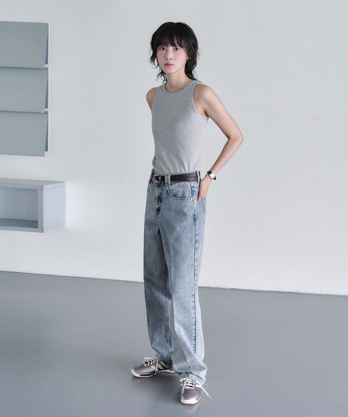 데케트 우먼(DECET WOMEN) Signature Straight Jeans DCWPT001LBlue