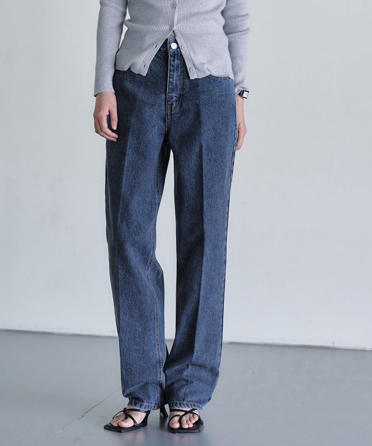 데케트 우먼(DECET WOMEN) Signature Straight Jeans DCWPT001Blue