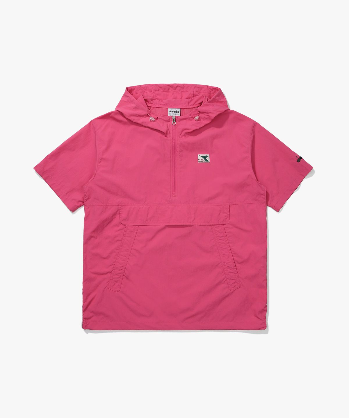 디아도라(diadora) 컴피 후드 반팔 아노락 PINK