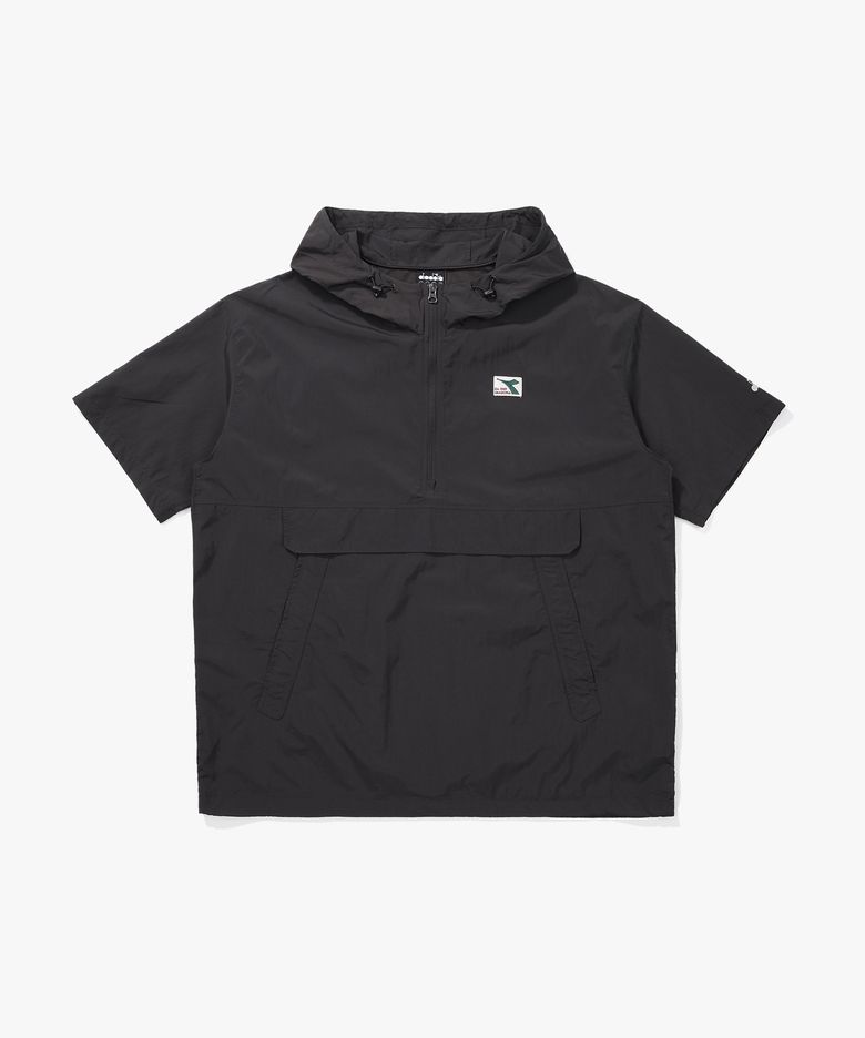 컴피 후드 반팔 아노락 GREY
