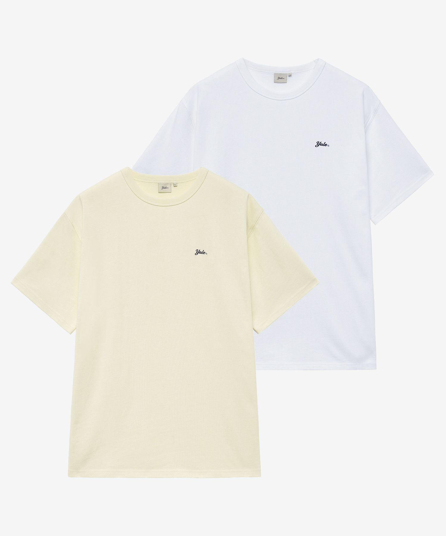 ☆YALE☆ 2PACK Heavyweight Snell Logo Short Sleeve T-ShirtWh MUSINSA | YALE [2PACK] Heavyweight Snell Logo Short Sleeve T