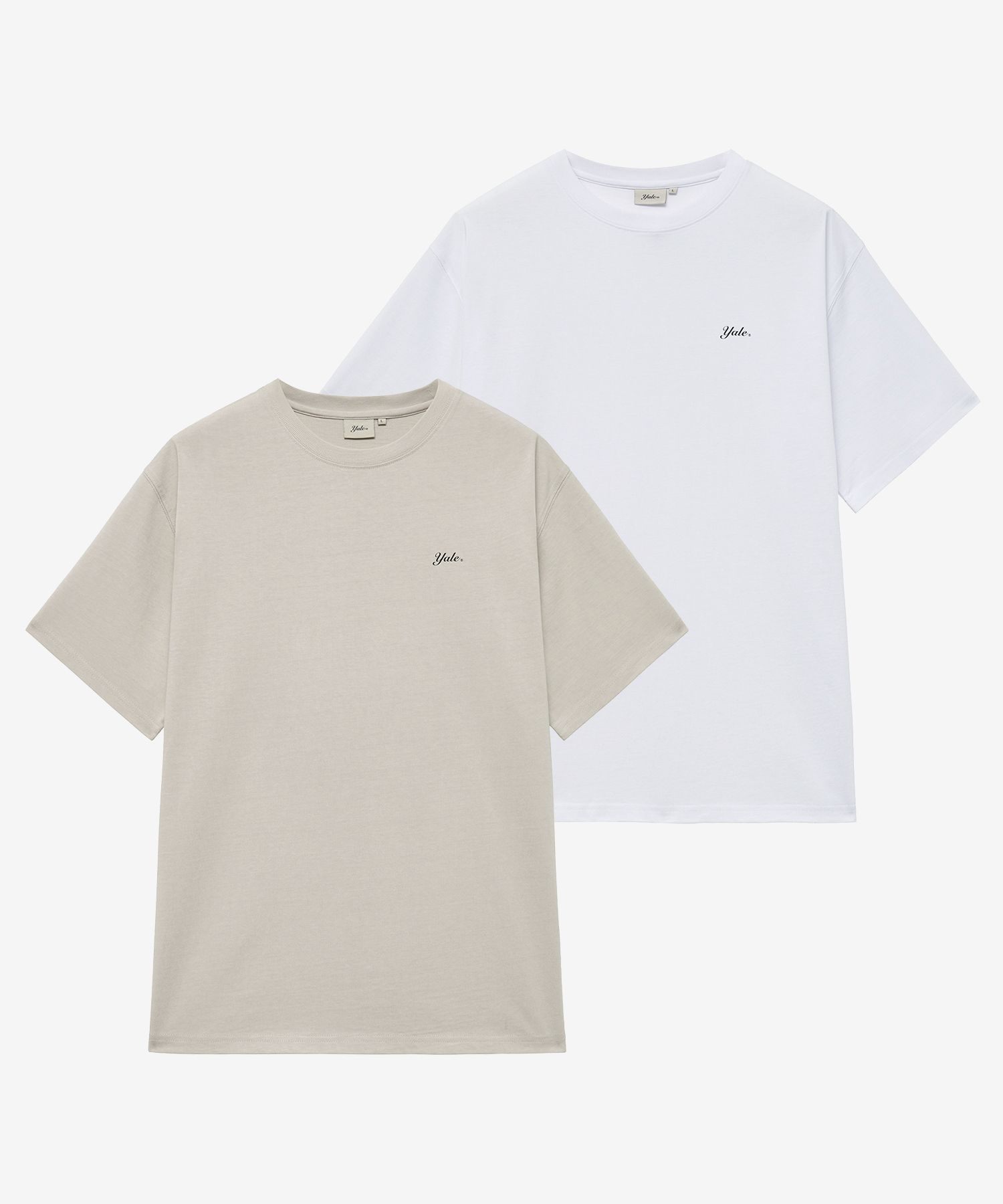 ☆YALE☆ 2PACK Regular Fit Snell Logo Short Sleeve T-Shirt W MUSINSA | YALE [2PACK] Regular fit Snell logo short sleeve T