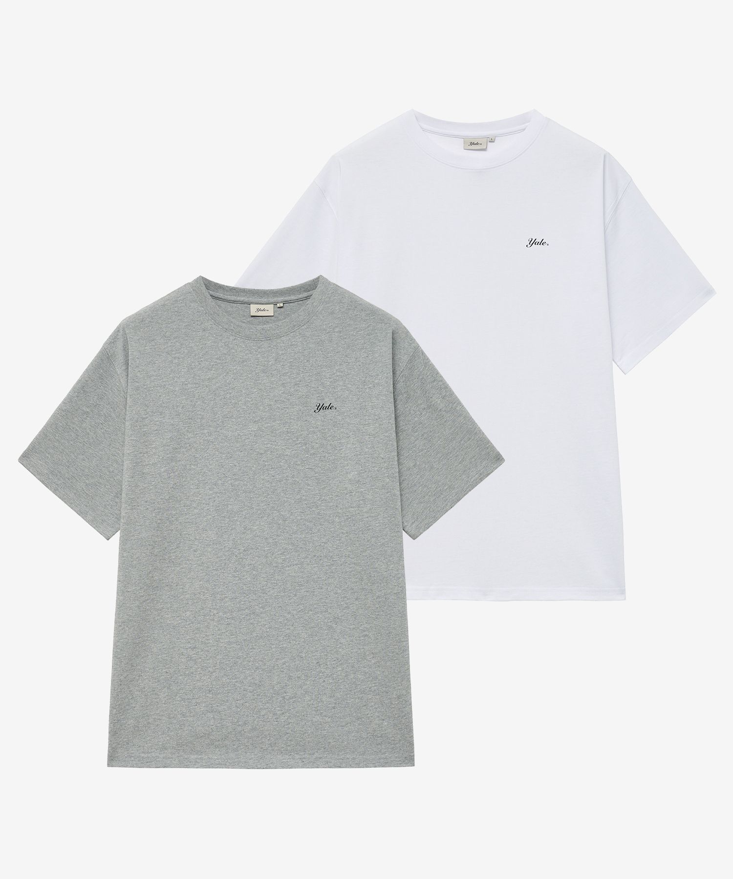 ☆YALE☆ 2PACK Regular Fit Snell Logo Short Sleeve T-Shirt W MUSINSA | YALE [2PACK] Regular fit Snell logo short sleeve t