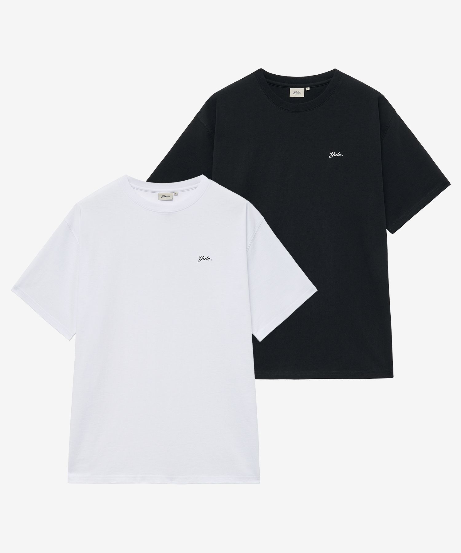 ☆YALE☆ 2PACK Regular Fit Snell Logo Short Sleeve T-Shirt W MUSINSA | YALE [2PACK] Regular fit Snell logo short sleeve T
