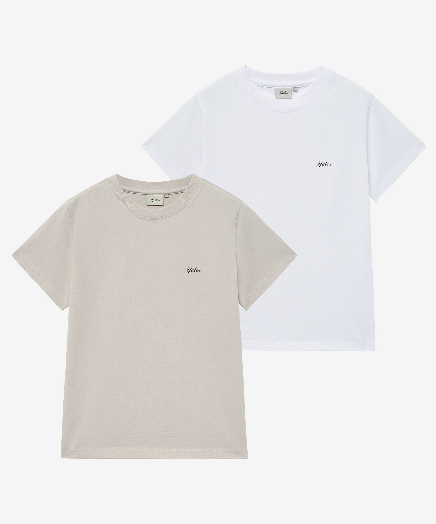 ☆YALE☆ 2PACK Women's Snell Logo Short Sleeve T-Shirt White MUSINSA | YALE [2PACK] Women's Snell Logo Short Sleeve T