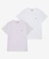 [2PACK] 우먼즈 스넬로고 반팔티셔츠_화이트/라이트 퍼플