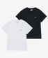[2PACK] 우먼즈 스넬로고 반팔티셔츠_화이트/블랙