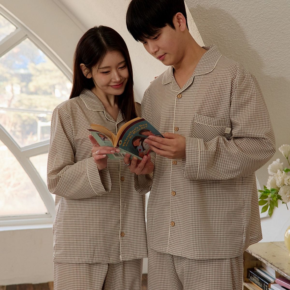 찌니야(JJNIYA) 공용 로얄 40수 순면 긴팔상하세트
