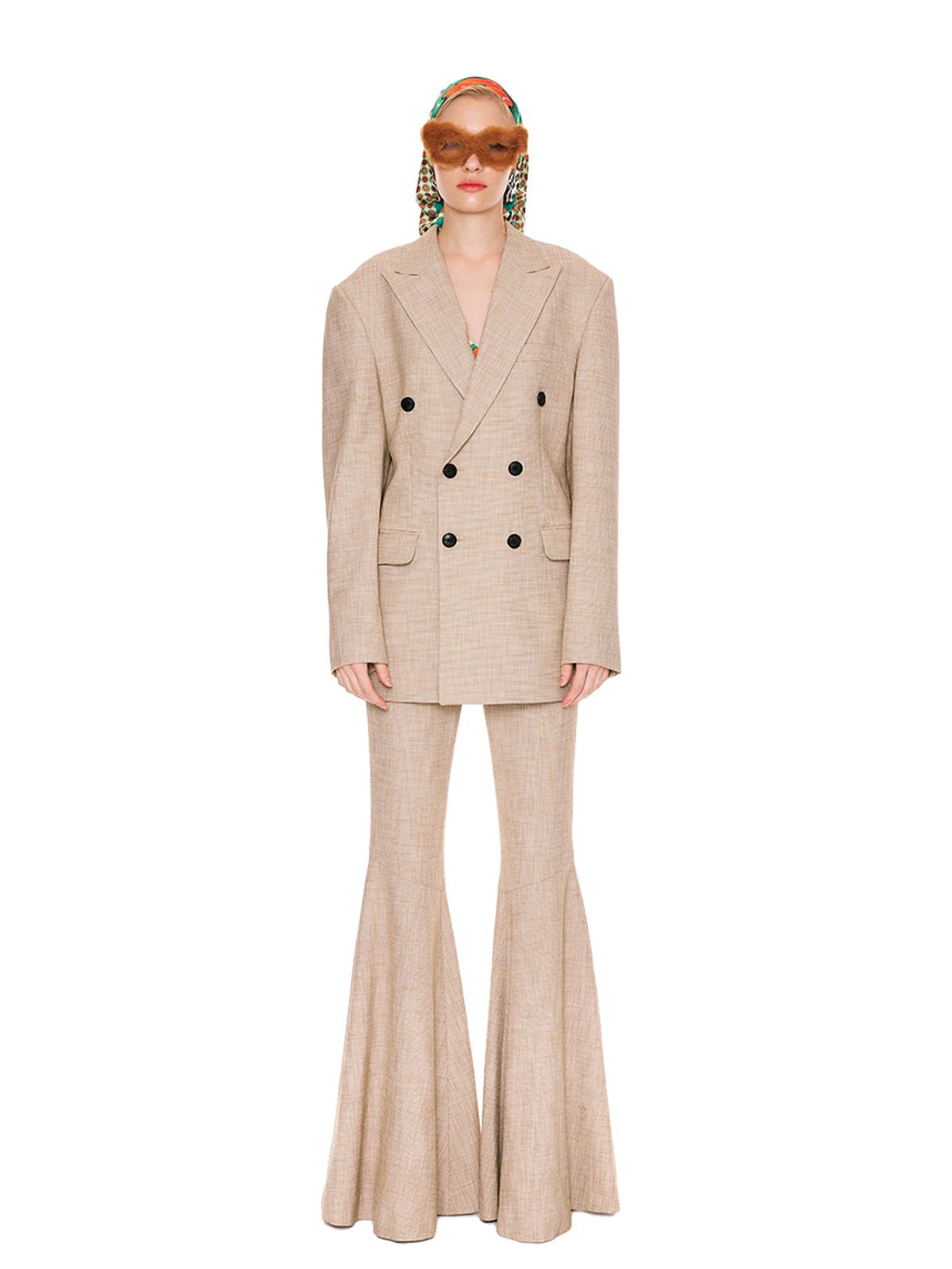 그리디어스(GREEDILOUS) Check High-waisted Flaired Trousers