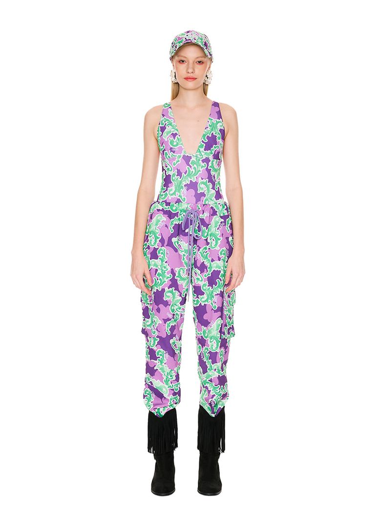Baroque Art Nouveau Pleated Pants