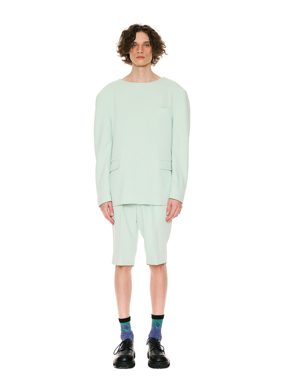 그리디어스(GREEDILOUS) Elastic Waist Pleated Shorts