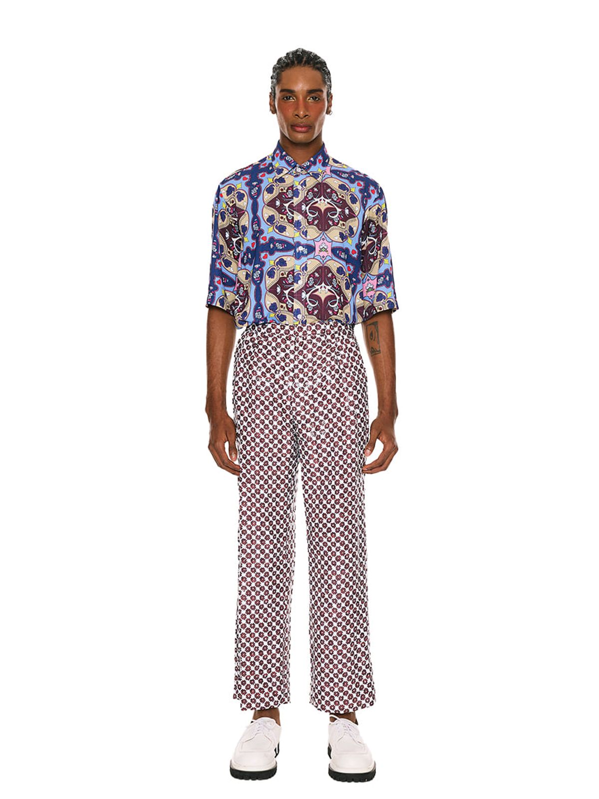 그리디어스(GREEDILOUS) Baroque Art Nouveau Short Sleeved Shirt