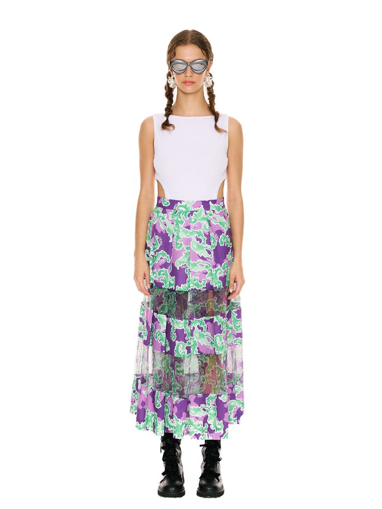 Baroque Art Nouveau Tiered Skirt