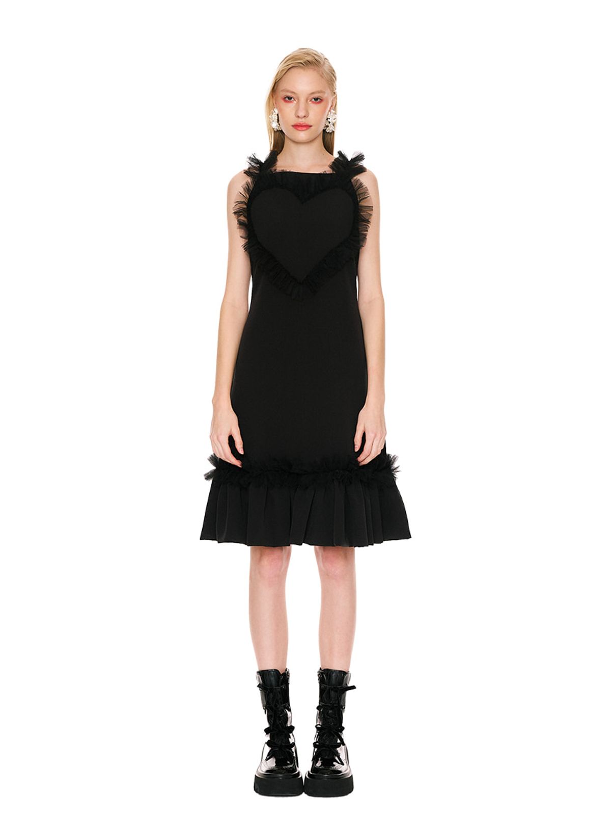 그리디어스(GREEDILOUS) Black Heart Mini Dress