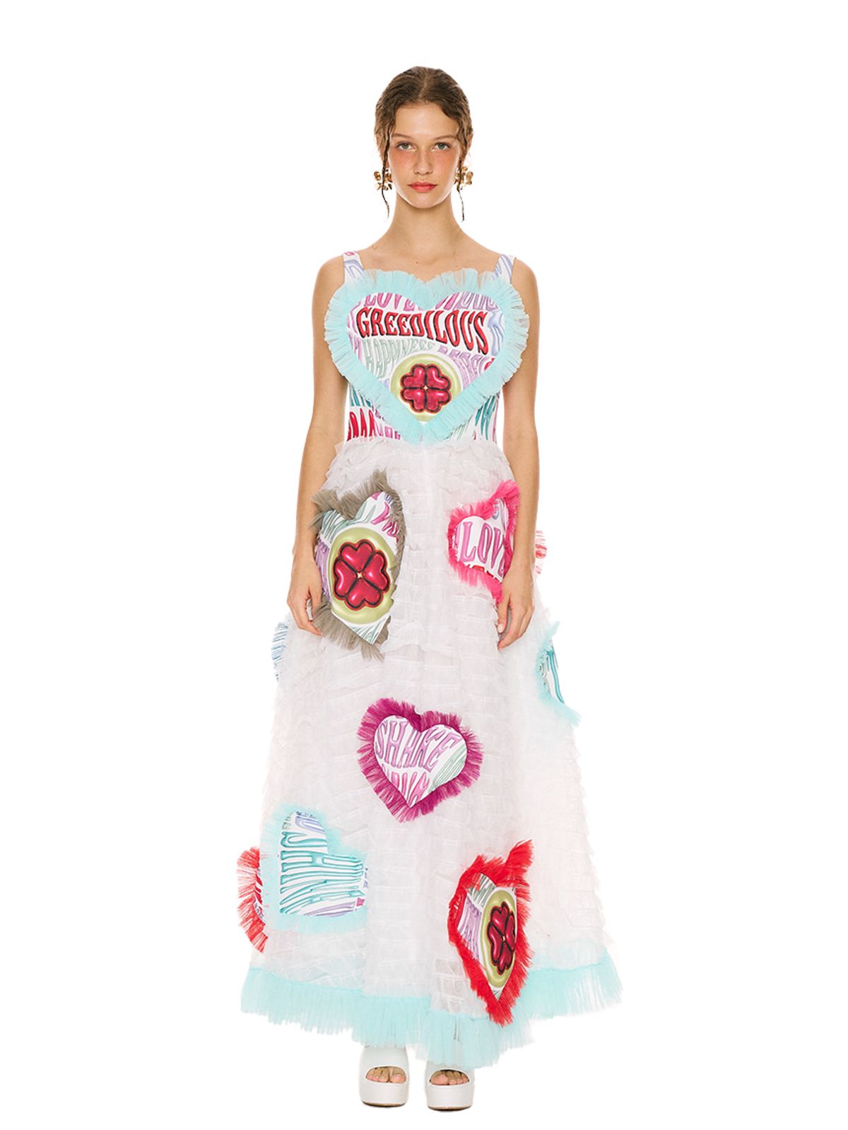 그리디어스(GREEDILOUS) Freedom One Point Heart Maxi Dress