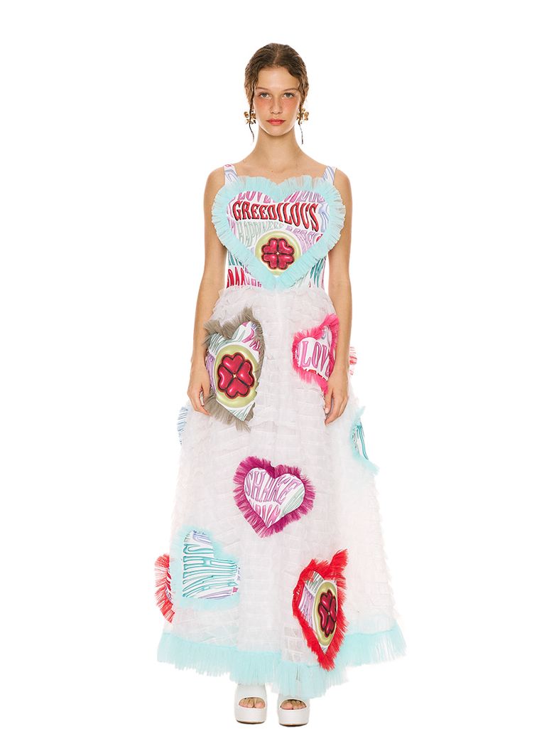 Freedom One Point Heart Maxi Dress