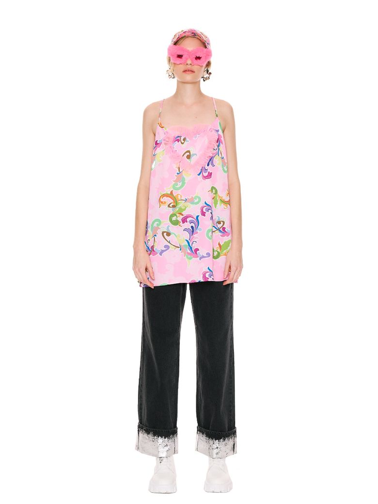 Baroque Art Nouveau Heart Cami Mini Dress